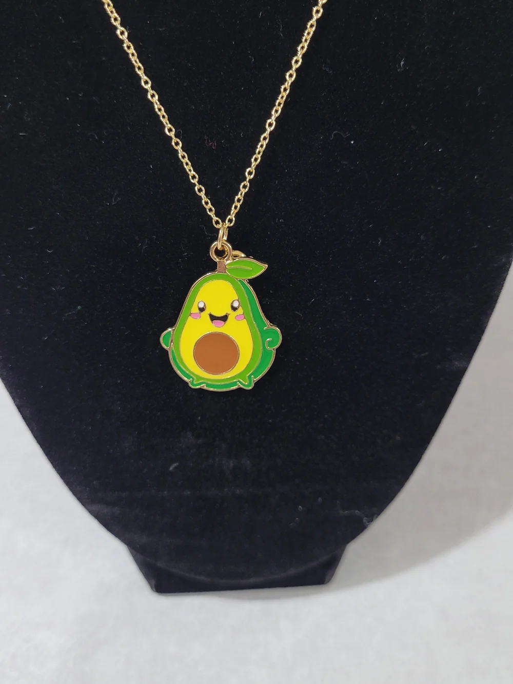 Cute Avocado Pendant Necklace for Kids - Green